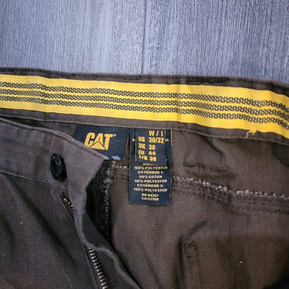 Caterpillar Men's Utility Cargo Pants in Brown and Black Heavy Duty Sx 30x32 - Picture 5 of 9